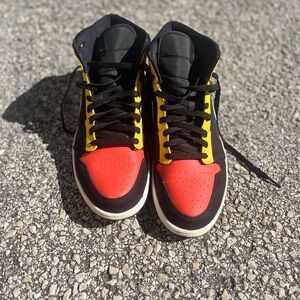 Nike Air Jordan 1 Mid SE Crimson Tint/Yellow Taxi Sneakers
